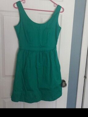 Green! Classic Sleeveless A-Line Mini Dress With Pockets!